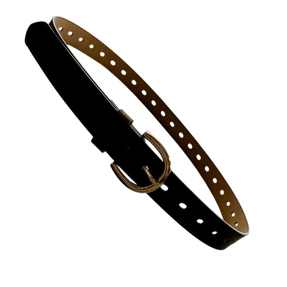 Women's Brown Belt Gold Buckle Size XL